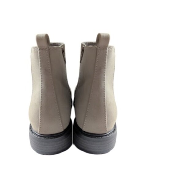 White Mountain Women's Taupe Comfort Stacked Block Heel Chelsea  Bootie Size 8 - Picture 3 of 8